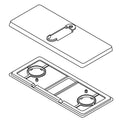 KOHLER Escutcheon, 3-Hole, Kit - Vibrant Brushed Nickel, K-1316183-BN