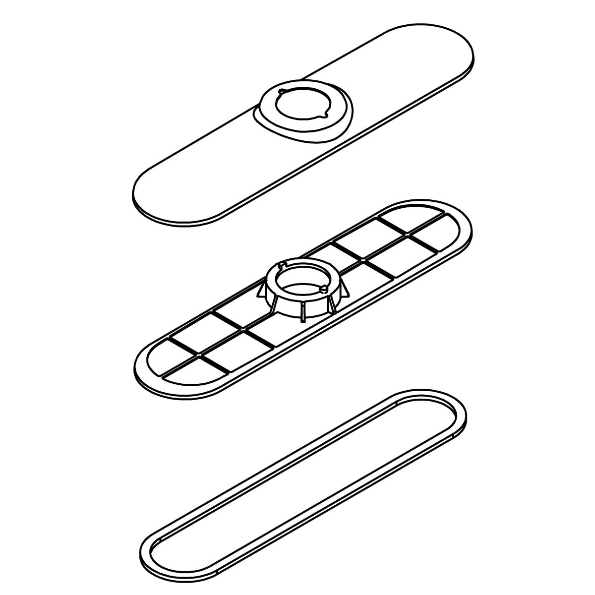 KOHLER Escutcheon Kit - Vibrant Brushed Moderne Brass, K-1318265-2MB