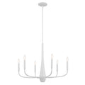 KICHLER 52525WH Deela 28 Inch 6 Light Chandelier In White