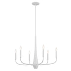 KICHLER 52525WH Deela 28 Inch 6 Light Chandelier In White