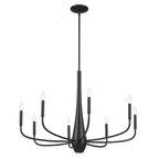 KICHLER 52526BK Deela 36 Inch 8 Light Chandelier In Black