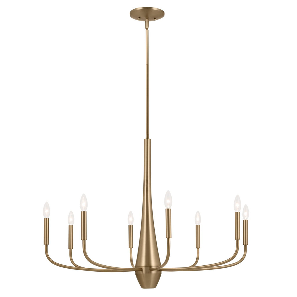 KICHLER 52526CPZ Deela 36 Inch 8 Light Chandelier In Champagne Bronze