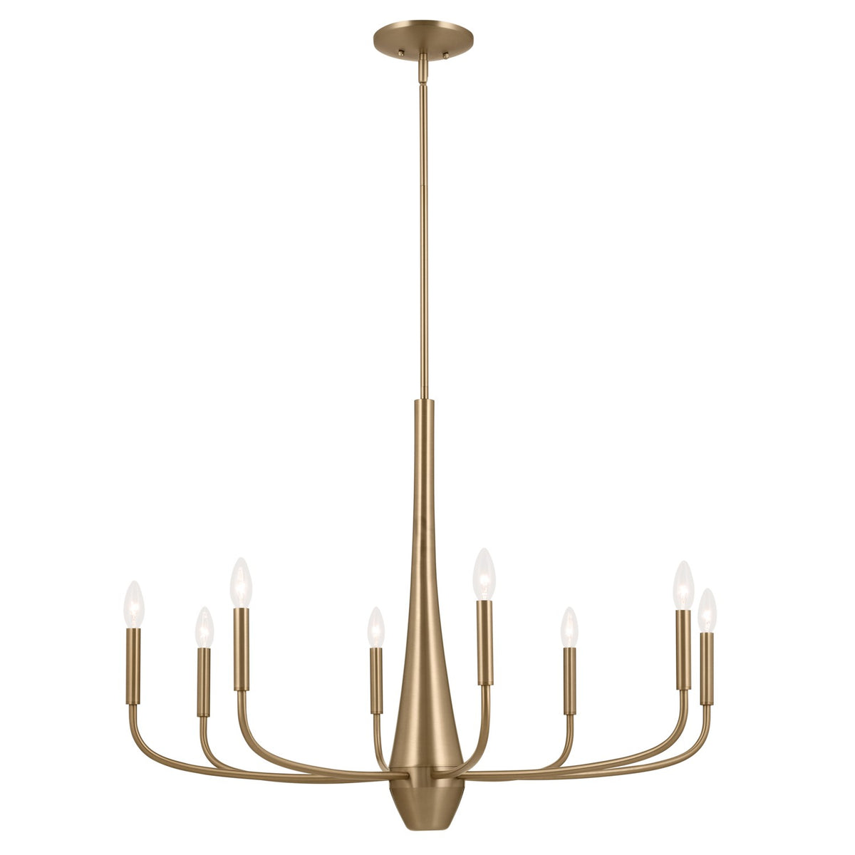 KICHLER 52526CPZ Deela 36 Inch 8 Light Chandelier In Champagne Bronze