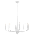 KICHLER 52526WH Deela 36 Inch 8 Light Chandelier In White