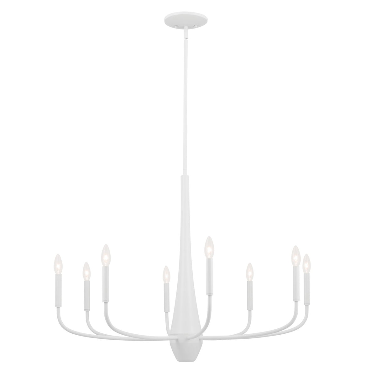 KICHLER 52526WH Deela 36 Inch 8 Light Chandelier In White