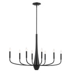 KICHLER 52528BK Deela 41 Inch 8 Light Oval Chandelier In Black