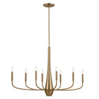 KICHLER 52528CPZ Deela 41 Inch 8 Light Oval Chandelier In Champagne Bronze