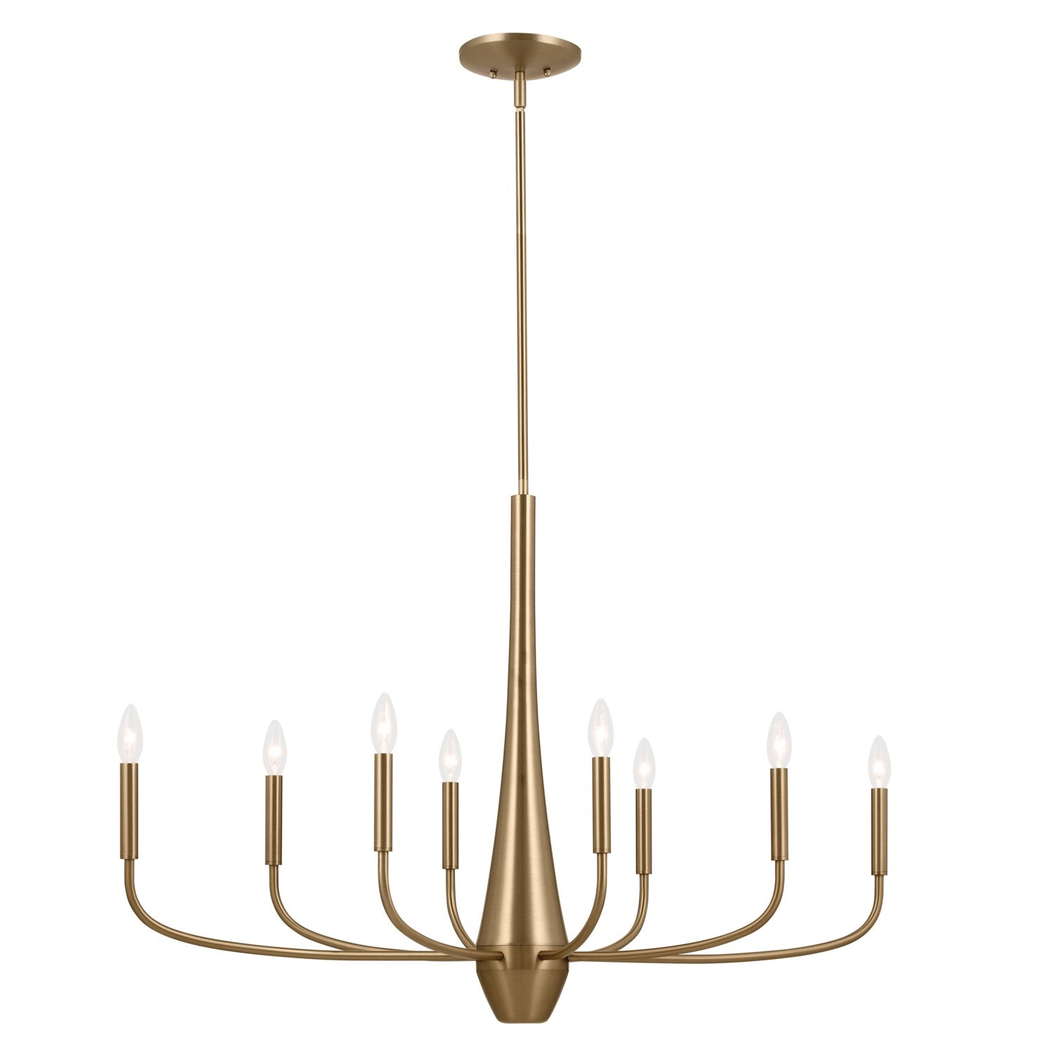 KICHLER 52528CPZ Deela 41 Inch 8 Light Oval Chandelier In Champagne Bronze