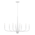 KICHLER 52528WH Deela 41 Inch 8 Light Oval Chandelier In White