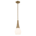 KICHLER 52529CPZ Deela 17 Inch 1 Light Pendant With Satin Etched Cased Opal Glass In Champagne Bronze
