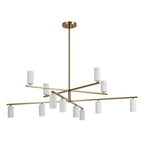 KICHLER 52533CPZWH Gala 55.75 Inch 12 Light Chandelier In Champagne Bronze With White