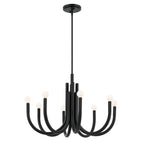KICHLER 52550BK Odensa 29.25 Inch 8 Light Chandelier In Black