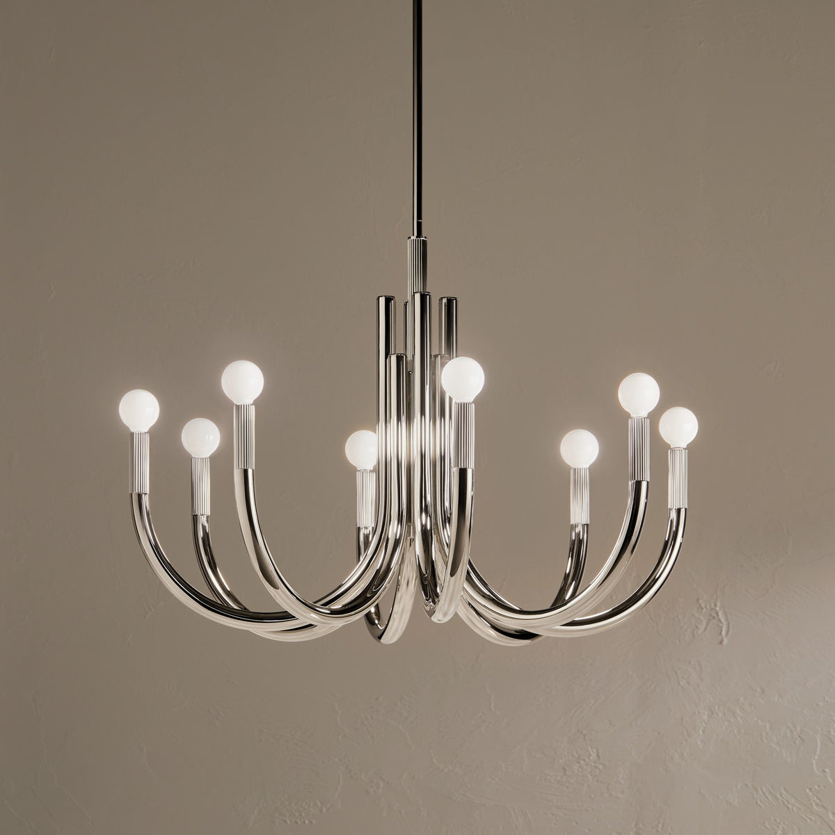 KICHLER 52550PN Odensa 29.25 Inch 8 Light Chandelier In Polished Nickel