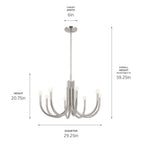 KICHLER 52550PN Odensa 29.25 Inch 8 Light Chandelier In Polished Nickel