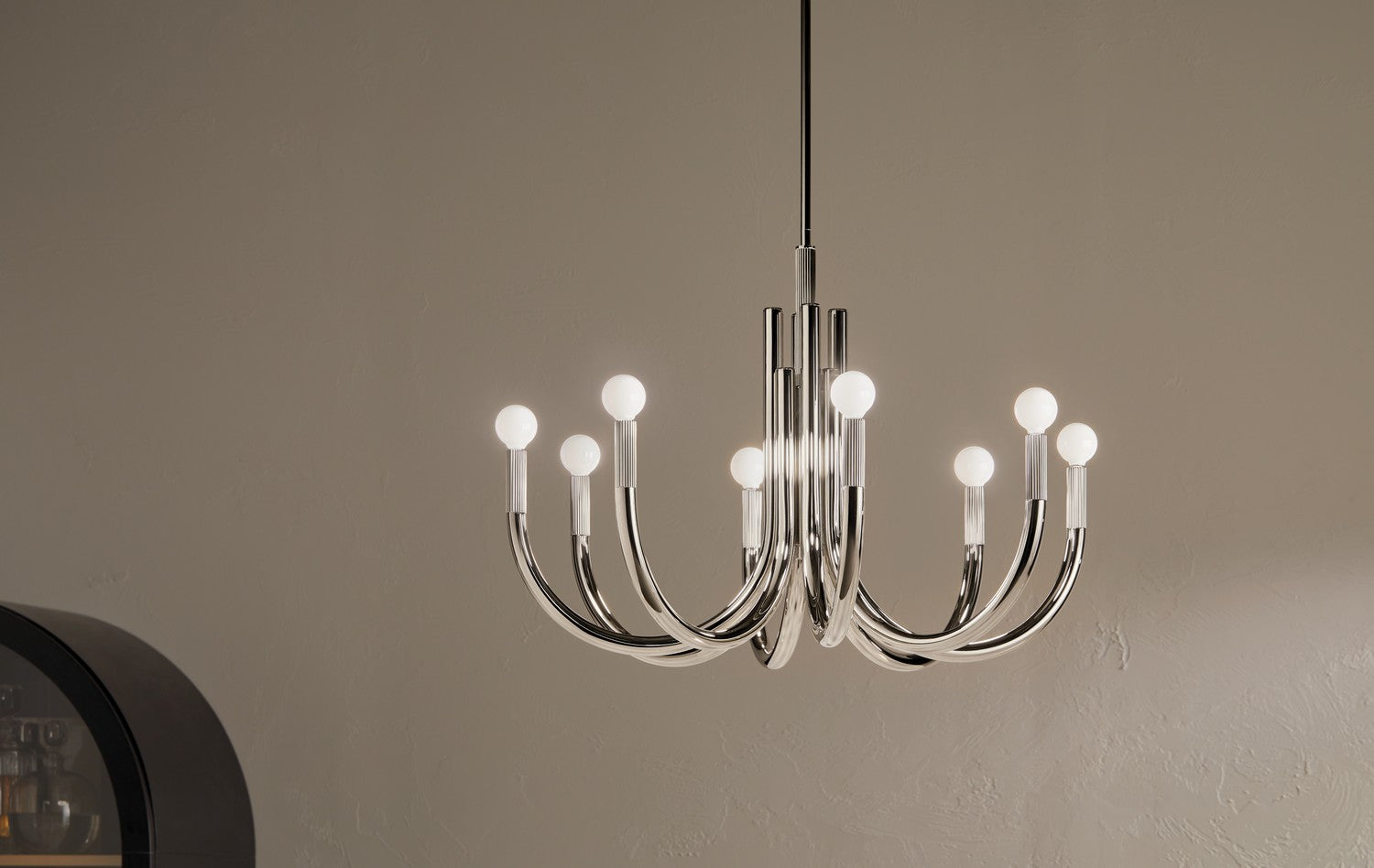 KICHLER 52550PN Odensa 29.25 Inch 8 Light Chandelier In Polished Nickel