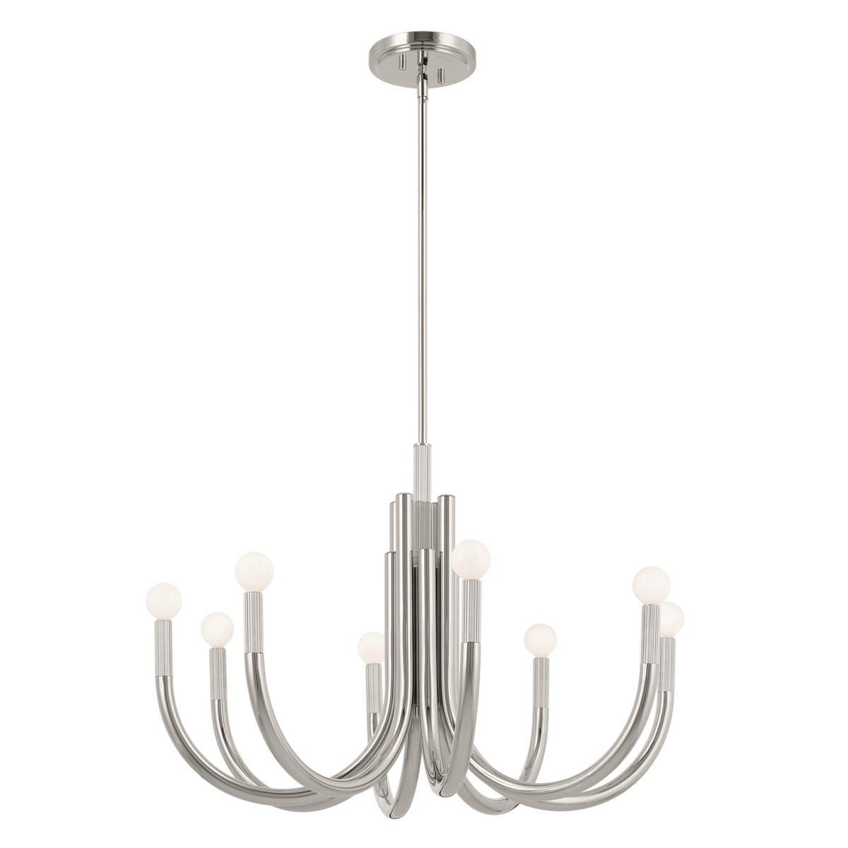 KICHLER 52550PN Odensa 29.25 Inch 8 Light Chandelier In Polished Nickel