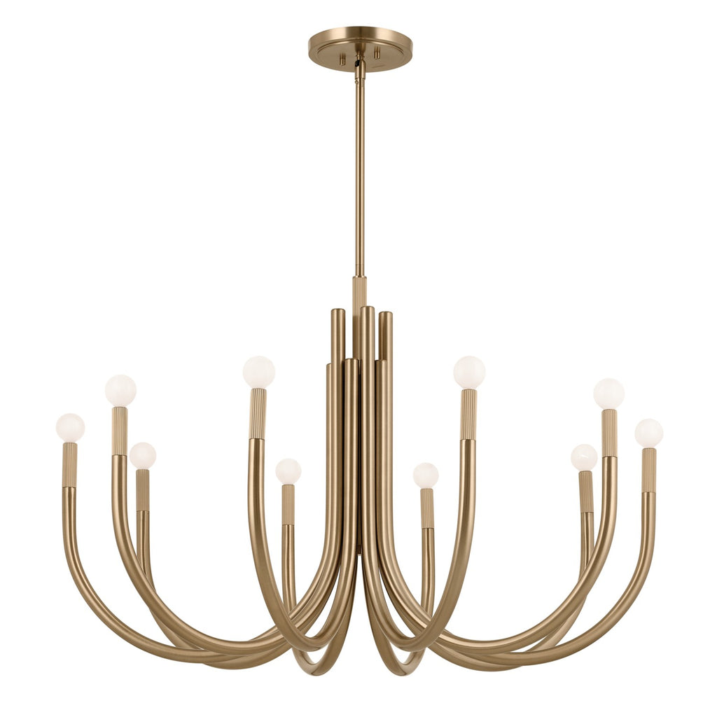 KICHLER 52551CPZ Odensa 40.25 Inch 10 Light Chandelier In Champagne Bronze