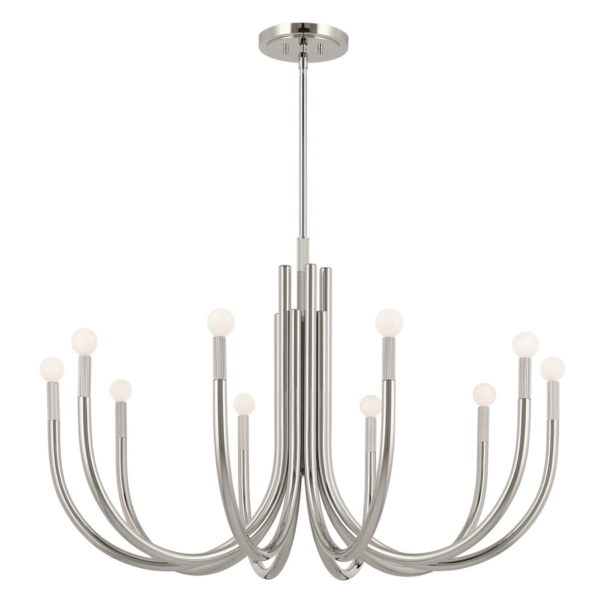 KICHLER 52551PN Odensa 40.25 Inch 10 Light Chandelier In Polished Nickel
