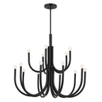 KICHLER 52552BK Odensa 40 Inch 15 Light Chandelier In Black