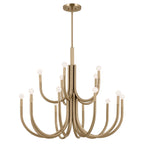 KICHLER 52552CPZ Odensa 40 Inch 15 Light Chandelier In Champagne Bronze