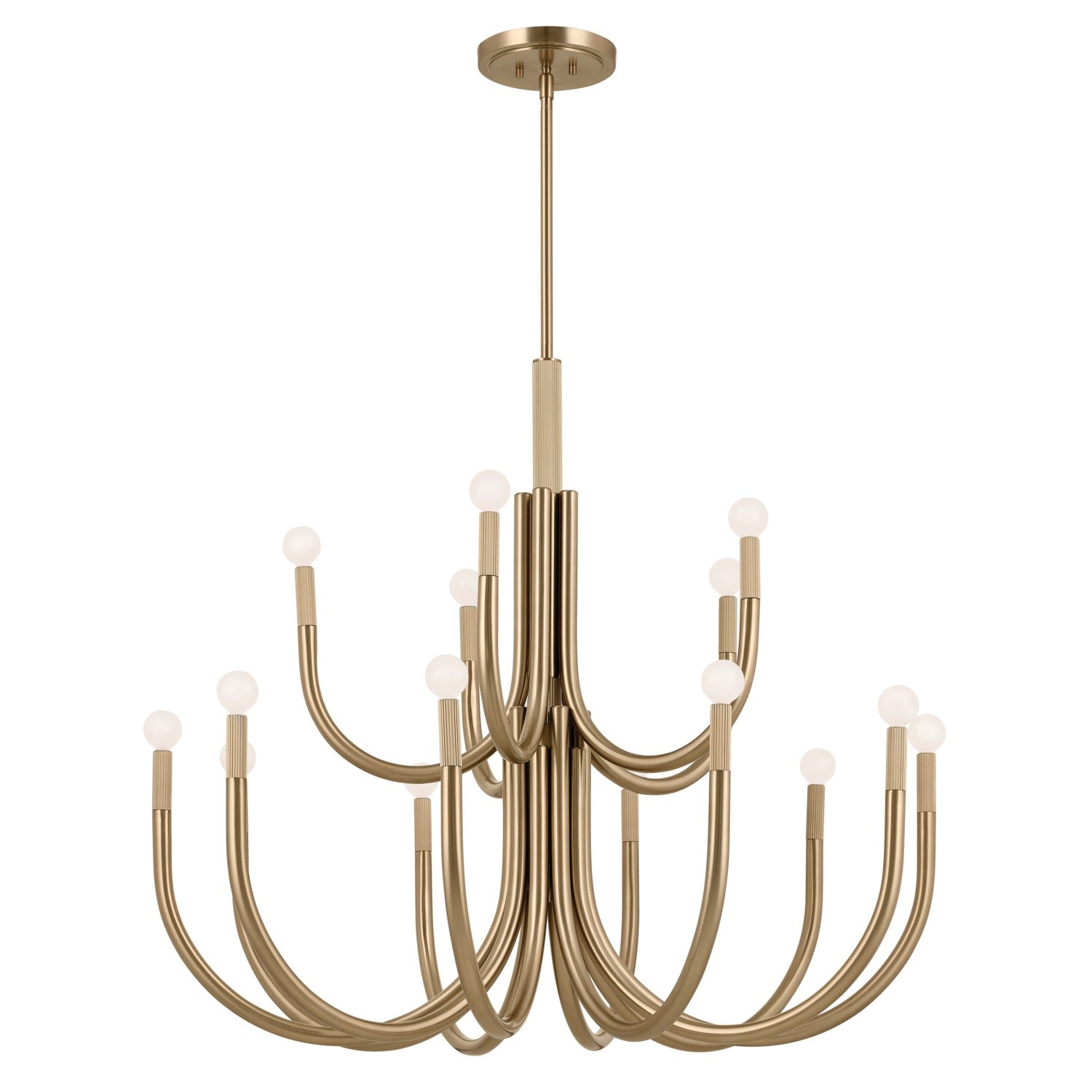KICHLER 52552CPZ Odensa 40 Inch 15 Light Chandelier In Champagne Bronze