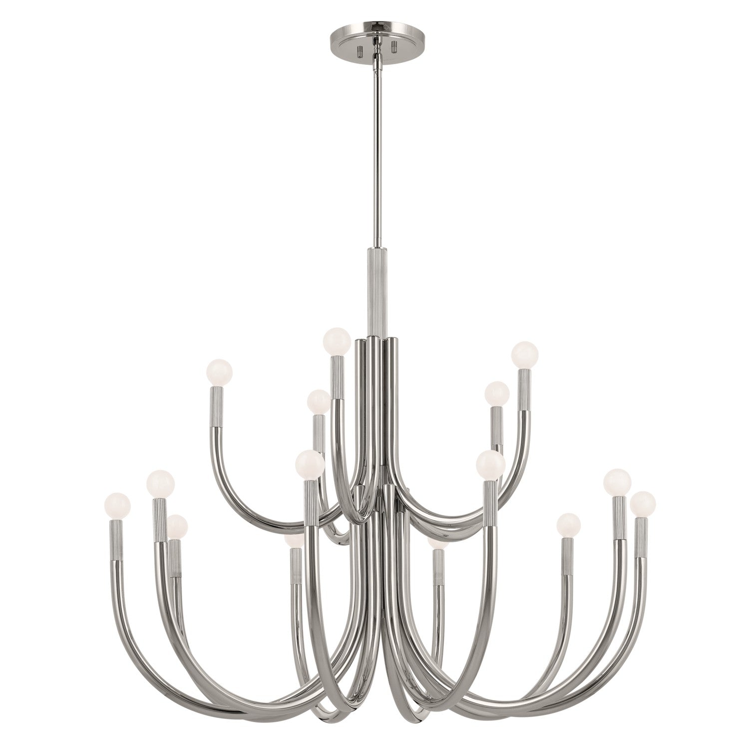 KICHLER 52552PN Odensa 40 Inch 15 Light Chandelier In Polished Nickel