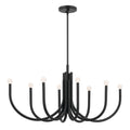 KICHLER 52553BK Odensa 46 Inch 8 Light Oval Chandelier In Black