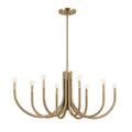 KICHLER 52553CPZ Odensa 46 Inch 8 Light Oval Chandelier In Champagne Bronze