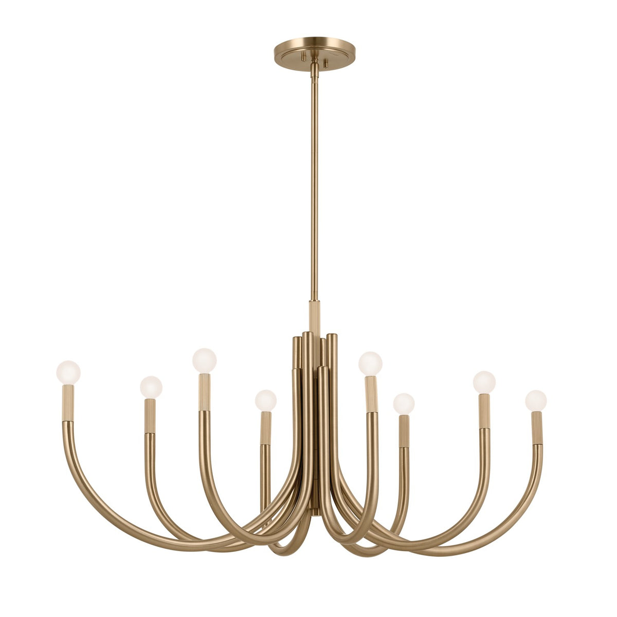 KICHLER 52553CPZ Odensa 46 Inch 8 Light Oval Chandelier In Champagne Bronze
