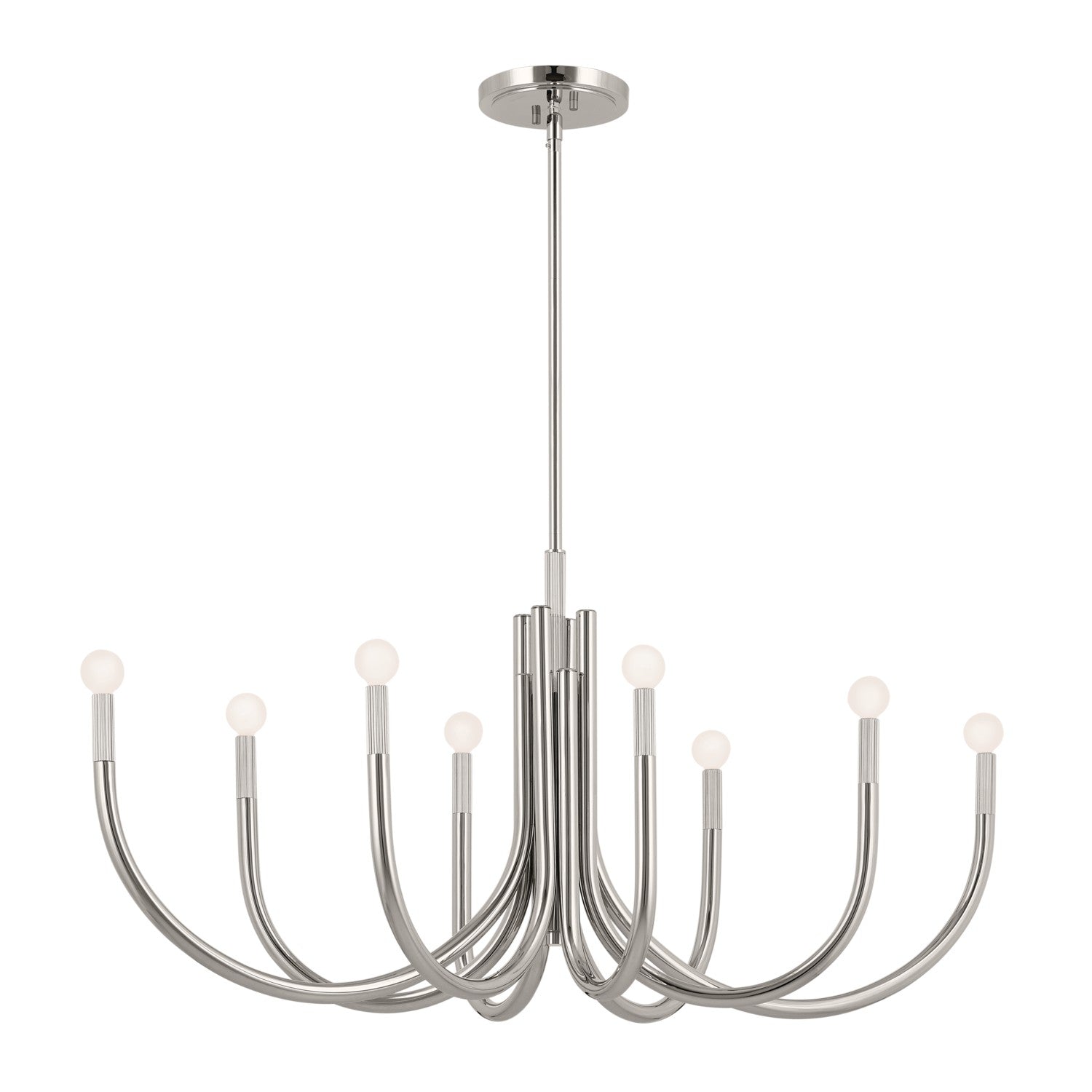 KICHLER 52553PN Odensa 46 Inch 8 Light Oval Chandelier In Polished Nickel