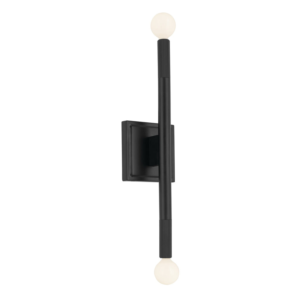 KICHLER 52556BK Odensa 17 Inch 2 Light Wall Sconce In Black