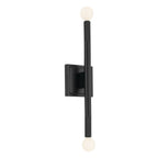 KICHLER 52556BK Odensa 17 Inch 2 Light Wall Sconce In Black