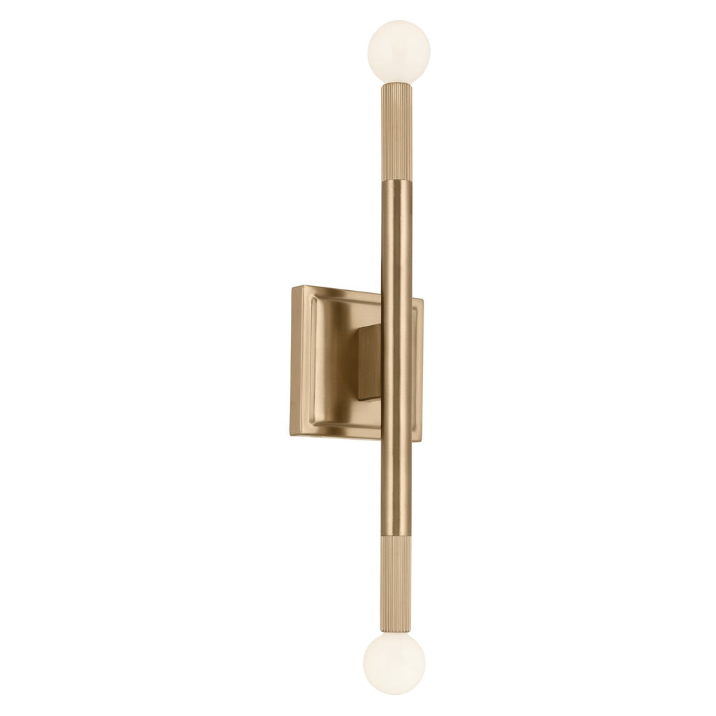 KICHLER 52556CPZ Odensa 17 Inch 2 Light Wall Sconce In Champagne Bronze