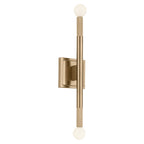 KICHLER 52556CPZ Odensa 17 Inch 2 Light Wall Sconce In Champagne Bronze