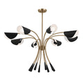 KICHLER 52560CPZBK Arcus 45.5 Inch 8 Light Chandelier In Champagne Bronze With Black