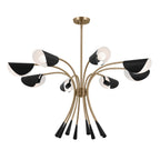 KICHLER 52560CPZBK Arcus 45.5 Inch 8 Light Chandelier In Champagne Bronze With Black