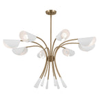 KICHLER 52560CPZWH Arcus 45.5 Inch 8 Light Chandelier In Champagne Bronze With White