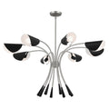 KICHLER 52560SN Arcus 45.4 Inch 8 Light Chandelier In Satin Nickel With Black