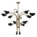KICHLER 52561CPZBK Arcus 46.25 Inch 12 Light Chandelier In Champagne Bronze With Black