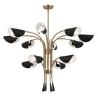 KICHLER 52561CPZBK Arcus 46.25 Inch 12 Light Chandelier In Champagne Bronze With Black