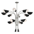 KICHLER 52561SN Arcus 46.25 Inch 12 Light Chandelier In Satin Nickel With Black