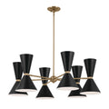 KICHLER 52566CPZBK Phix 38.75 Inch 12 Light Chandelier In Champagne Bronze With Black