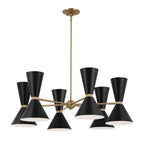 KICHLER 52566CPZBK Phix 38.75 Inch 12 Light Chandelier In Champagne Bronze With Black