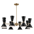 KICHLER 52567CPZBK Phix 48.75 Inch 16 Light Chandelier In Champagne Bronze With Black