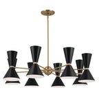 KICHLER 52567CPZBK Phix 48.75 Inch 16 Light Chandelier In Champagne Bronze With Black