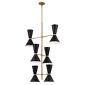KICHLER 52568CPZBK Phix 50 Inch 12 Light Foyer Chandelier In Champagne Bronze With Black