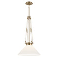 KICHLER 52581CPZ Albers 18.25 Inch 1 Light Pendant With Opal Glass In Champagne Bronze