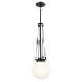 KICHLER 52582BK Albers 10.5 Inch 1 Light Pendant With Opal Glass In Black
