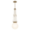 KICHLER 52582CPZ Albers 10.5 Inch 1 Light Pendant With Opal Glass In Champagne Bronze