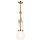 KICHLER 52582CPZ Albers 10.5 Inch 1 Light Pendant With Opal Glass In Champagne Bronze
